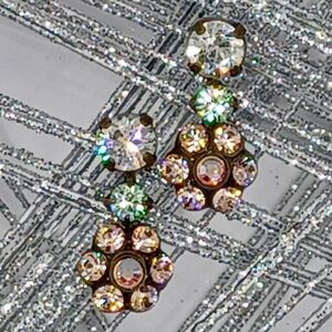 Sorrelli crystal flower drop earrings